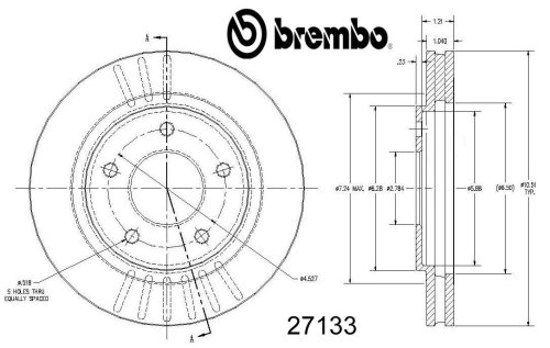 Rotors Brembo 27133