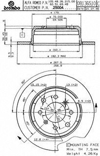 Rotors Brembo 25004