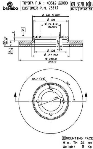 Rotors Brembo 25373