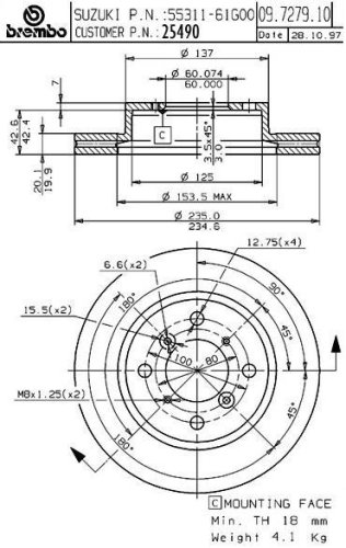 Rotors Brembo 25490