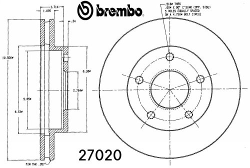 Rotors Brembo 27020