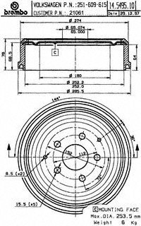 Drums Brembo 21061