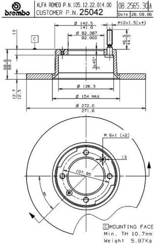Rotors Brembo 25042