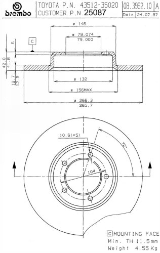 Rotors Brembo 25087