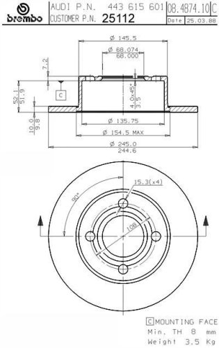 Rotors Brembo 25112