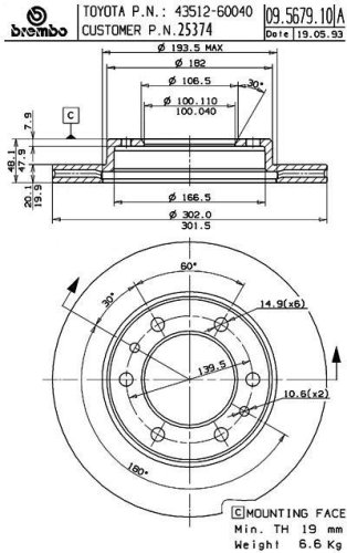 Rotors Brembo 25374