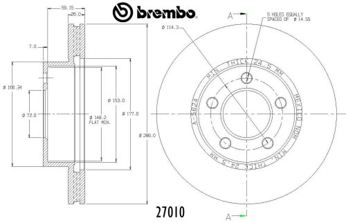 Rotors Brembo 27010