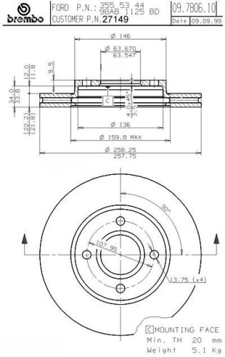 Rotors Brembo 27149