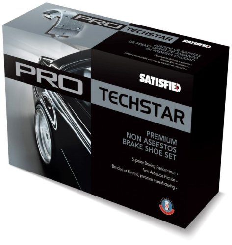 Satisfied Brakes R665 PRO Performance Riveted Brake Shoes Drum Brake Satisfied R665