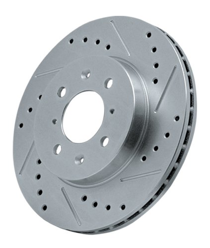 Power Stop JBR525XL Cross Drilled and Slotted Performance Brake Rotor - Left Rotors Power Stop JBR525XL