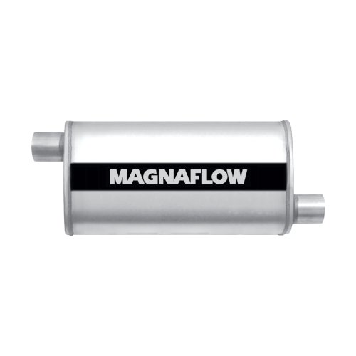 Magnaflow 12578 Satin Stainless Steel 3 Offset Oval Muffler Mufflers Magnaflow 12578