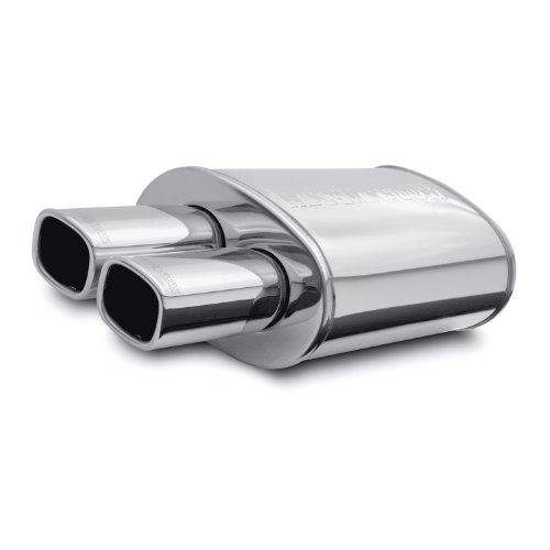 Magnaflow 14833 Street Series Polished Stainless Steel Oval Muffler with Tip Mufflers Magnaflow 14833