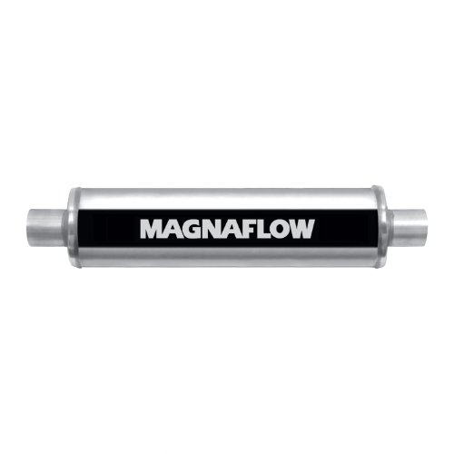Magnaflow 12640 Satin Stainless Steel 2.5 Center Round Muffler Mufflers Magnaflow 12640