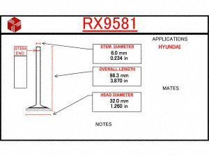 Exhaust Valves ITM Engine Components RX9581