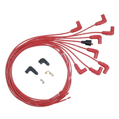 ACCEL 7541R 300 Plus Red Ferro-Spiral Race Spark Plug Wire Set Wire Sets Accel 7541R