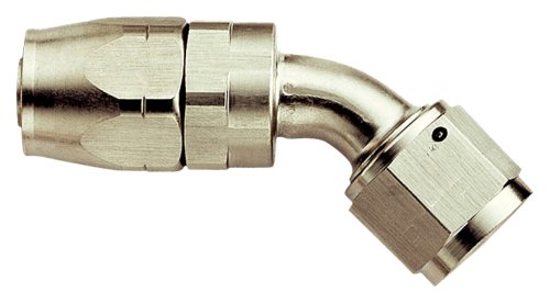 Aeroquip FCE4022 Nickel-Plated Aluminum -06AN Hose to Female -06AN 45-Degree Hose End Fitting Fittings Aeroquip FCE4022