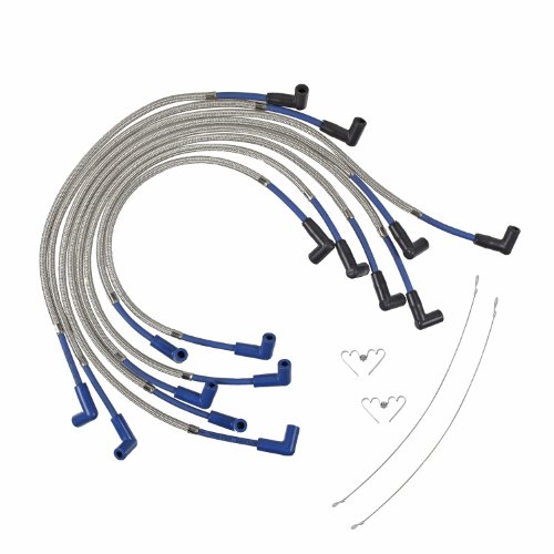 ACCEL 8002B Armor Shield Blue Braided Spark Plug Wire Set Wire Sets Accel 8002B
