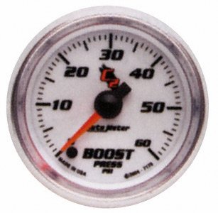 Auto Meter 7170 C2 2-1/16 0-60 PSI Full Sweep Electric Boost Gauge Engine Parts Auto Meter 7170