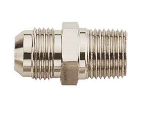 Aeroquip FCE2003 Nickel-Plated Aluminum -6AN Male to 1/8 NPT Male Straight Adapter Fittings Aeroquip FCE2003