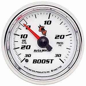 Auto Meter 7103 C2 2-1/16 30 in. Hg/30 PSI Mechanical Vacuum/Boost Gauge Engine Parts Auto Meter 7103