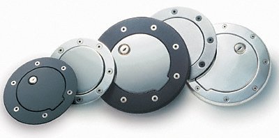 All Sales 6043P Polished Billet Aluminum Fuel Door Fuel System All Sales 6043P