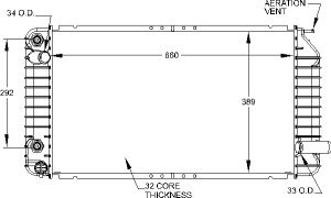 Radiators Visteon 9512