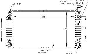 Radiators Visteon 9515