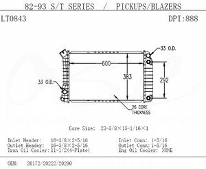 Radiators Visteon 888