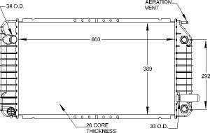 Radiators Visteon 9297