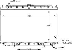 Visteon 9880 Radiator Radiators Visteon 9880