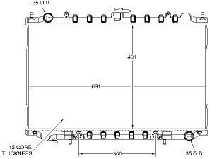 Radiators Visteon 9858