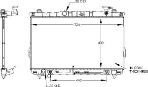 Radiators Visteon 9939