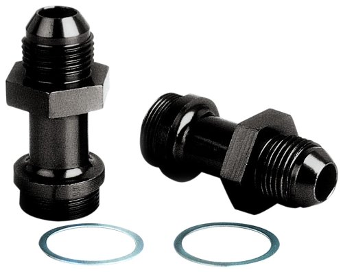 Moroso 65144 Blue Anodized Aluminum -8AN to 7/8-20 Male Thread Carburetor Fittings - Set of 2 Fittings Moroso 65144