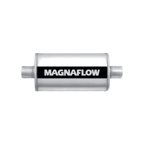 Magnaflow 12215 Satin Stainless Steel 2.25 Center Oval Muffler Mufflers Magnaflow 12215