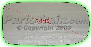 MIRROR GLASS jaguar XKR x-kr series 00-05 XJ6 x-j6 95-97 XK8 x-k8 97-05 view rh RV Parts & Accessories Parts Train J471129