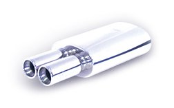 3A Racing 63-0630 Muffler Universal Twin Round 3 Tips Mufflers 3A Racing 630630