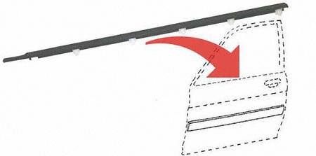 WEATHERSTRIP toyota TERCEL 95-99 door lh Weather Stripping Parts Train T450102
