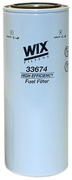WIX Filters - 33674 Heavy Duty Spin-On Fuel Filter, Pack of 1 Replacement Parts Wix 33674