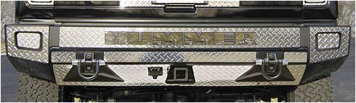 RealWheels Diamond Plate SS Rear Upper and Lower Bumper Overlay Cover Kit, for the 2006 Hummer H2 Bumper Covers Real Wheels 6K3H60--PD-1-801WR--VUSSWR