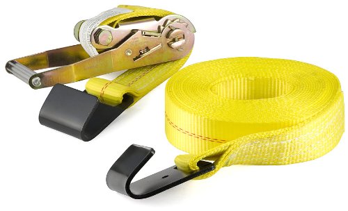 Curt Manufacturing 83050 2 In X 27 Ft Ratchet Strap W/2 Flat Hooks 10000 Lb Capacity Tow Hooks Curt 83050