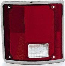 73-91 GMC SUBURBAN TAIL LIGHT LENS LH (DRIVER SIDE) SUV, With Chrome Trim (1973 73 1974 74 1975 75 1976 76 1977 77 1978 78 1979 79 1980 80 1981 81 1982 82 1983 83 1984 84 1985 85 1986 86 1987 87 1988 Chrome Trim & Accessories Parts Train 11-1283-09-gmc-subu