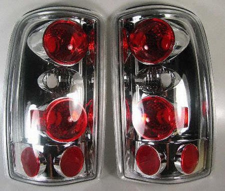 00-03 CHEVY CHEVROLET TAHOE ALTEZZA CRYSTAL CLEAR TAIL LIGHT SUV, one set (left and right included), Except Double Doors Type (2000 00 2001 01 2002 02 2003 03) CF0002CCTL Tail Lights Parts Train CF0002CCTL-chev-taho