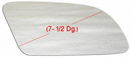 84-88 PONTIAC FIERO MIRROR GLASS RH (PASSENGER SIDE), (7-1/2 Dg.), Flat (1984 84 1985 85 1986 86 1987 87 1988 88) C471183 N/A RV Parts & Accessories Parts Train C471183-pont-fier