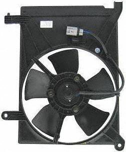 98-02 DAEWOO LANOS RADIATOR FAN SHROUD ASSEMBLY, FAN, MOTOR, SHROUD; With Air Conditioning, (A/C Assy) (1998 98 1999 99 2000 00 2001 01 2002 02) D160917 PERF Engine Cooling & Climate Control Parts Train D160917-daew-lano