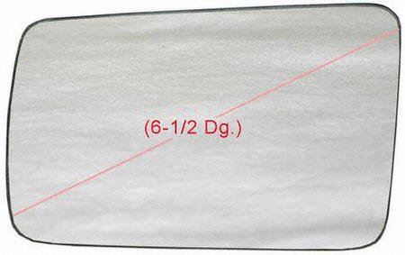 85-88 MITSUBISHI MIRAGE MIRROR GLASS LH (DRIVER SIDE), (6-1/2 Dg.) (1985 85 1986 86 1987 87 1988 88) D471136 N/A RV Parts & Accessories Parts Train D471136-mits-mira