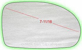 91-96 DODGE STEALTH MIRROR GLASS RH (PASSENGER SIDE), (7-11/16 Dg.), Convex (1991 91 1992 92 1993 93 1994 94 1995 95 1996 96) D471161 N/A RV Parts & Accessories Parts Train D471161-dodg-stea