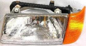 89-91 AUDI 100 HEADLIGHT LH (DRIVER SIDE), With Side Marker (1989 89 1990 90 1991 91) 65012 443941030H Marker Lights Parts Train 65012-audi-100