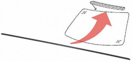 96-02 AUDI A4 FRONT GLASS WEATHERSTRIP, Windshield Moulding, Upper Reveal, Black (1996 96 1997 97 1998 98 1999 99 2000 00 2001 01 2002 02) A451702 8D0845131E01C Weather Stripping Parts Train A451702-audi-a4