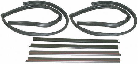 95-99 GMC YUKON WEATHERSTRIP KIT SUV, Rear Passenger Door, Dlx Beltline Kit, 6 pcs, w/ Gray Inner (1995 95 1996 96 1997 97 1998 98 1999 99) C452193 N/A Body Parts Train C452193-gmc-yuko