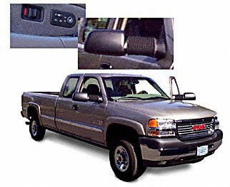 02-05 GMC SIERRA PICKUP DENALI TOW MIRROR (PASSENGER SIDE = DRIVER SIDE) TRUCK, Power, Converts stock manual mirrors to One Set (LH & RH), Power extends up 21 out (2002 02 2003 03 2004 04 2005 05) C4 Mirrors Parts Train C470914-gmc-sier